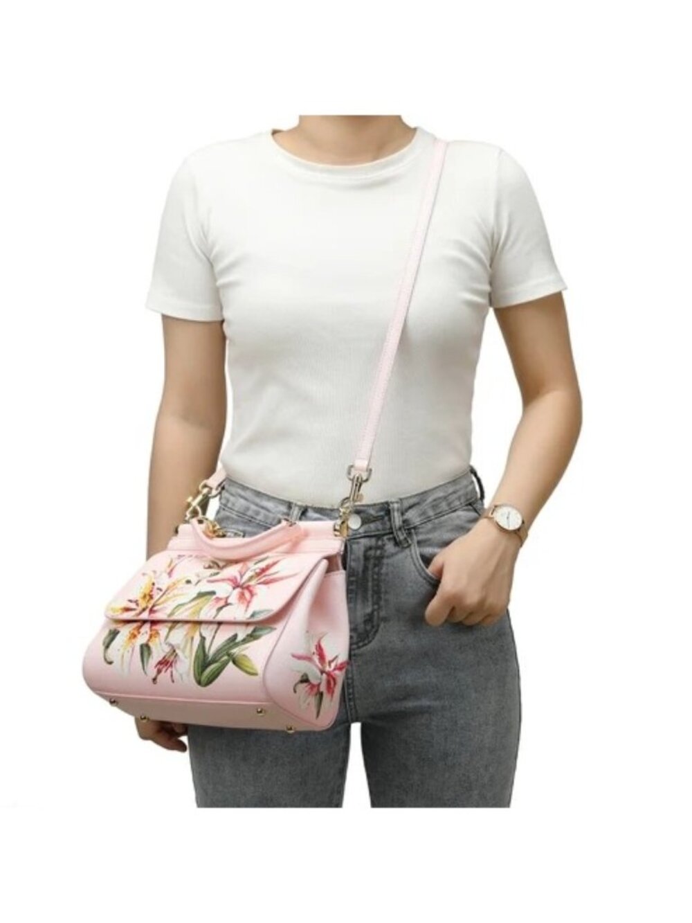 Tiffany Fred Paris Pebbled Leather Top Handle Bag Pink Size NWT